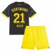 Borussia Dortmund Donyell Malen #21 Bortedraktsett Barn 2023-24 Korte ermer (+ Korte bukser)